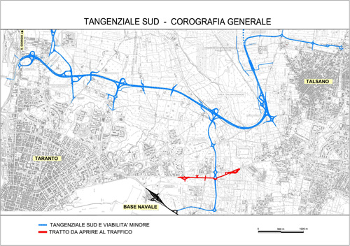 corografia generale Tangenziale Sud Taranto